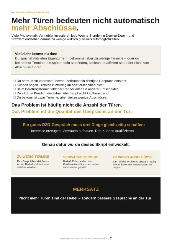 Seite 1 des Skripts: Übersicht der fünf Bausteine