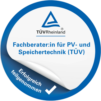 TÜV Rheinland: Fachberater:in für PV- und Speichertechnik, erfolgreich teilgenommen